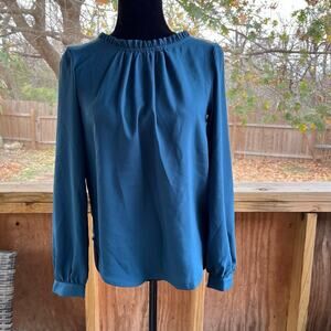 Ann Taylor Factory Women's Blue Tie Back Blouse Size XS. NEW